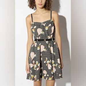 Kimchi Blue Floral Sleeveless Dress with Belt